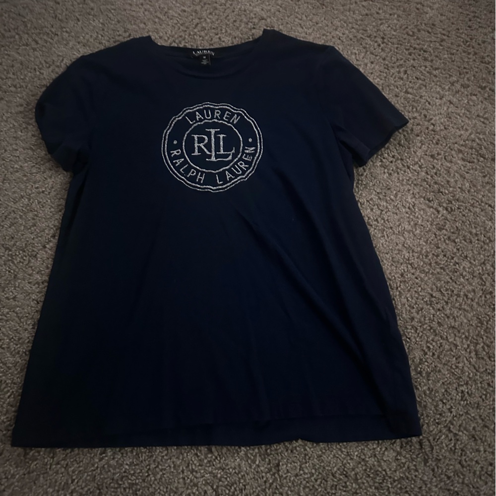 Ralph Lauren Dark Blue Logo Tee - Picture 2 of 7